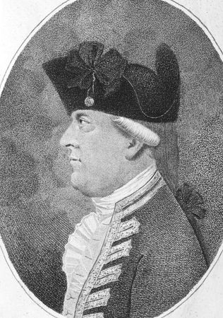 Alan Gardner, 1st Baron Gardner (1742-1809) on engraving from the 1800s. British Royal Navy officer and peer of the realm. Engraved by Pierson and published by J.Sewell.のeditorial素材