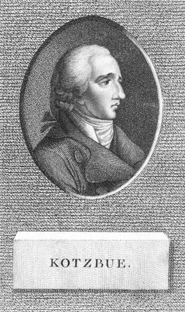 August von Kotzebue (1761-1819) on engraving from the 1800s. German dramatist and politician.のeditorial素材