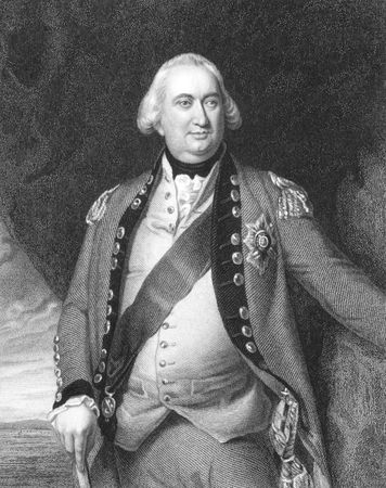 Charles Cornwallis, 1st Marquess Cornwallis (1738-1805) on engraving from the 1800s. British soldier and statesman. Best  remembered for his defeat at Yorktown in the American Revolution. Engraved by S.Freeman from a painting by J.S. Copley and published のeditorial素材