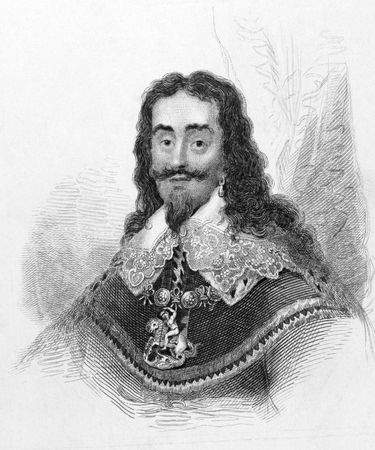 Charles I (1600-1649) on engraving from the 1800s. King of England, Scotland and Ireland from 1625 until his execution.のeditorial素材