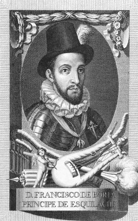 Francisco de Boria (1510-1572) on engraving from the 1800s. Spanish poet. のeditorial素材