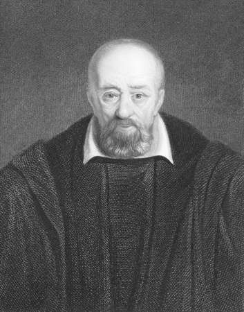 George Buchanan (1506-1582) on engraving from the 1800s. Scottish historian and humanist scholar. Engraved by E. Scriven from a picture by F.Pourbus and published in London by Charles Knight, Pall Mall East.のeditorial素材