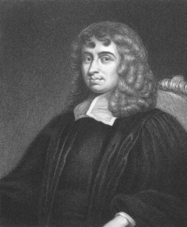 Isaac Barrow (1630-1677) on engraving from the 1800s. English scholar and mathematician. Engraved by B.Holl from a picture by I.Whood and published in London by Charles Knight, Ludgate Street & Pall Mall East.のeditorial素材
