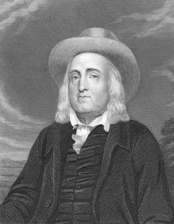 Jeremy Bentham (1748-1832) on engraving from the 1800s. English philosopher and political radical. Best known for his moral philosophy. Engraved by J.Pofselwhite from a picture by J.Watts and published in London by W.Mackenzie.のeditorial素材