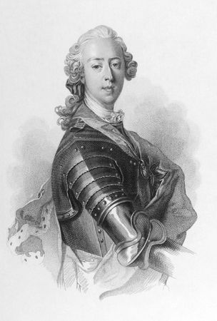 Prince Charles Edward Stuart (1720-1788) on engraving from the 1800s. Jacobite claimant to the thrones of Great Britain and Ireland. Engraved by G.B.Shaw after a painting by L.Foque and published in Edinburgh by R.Cadellのeditorial素材