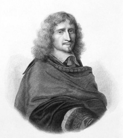 Richard Browne (1610-1669) on engraving from the 1800s. Major-General in the English Parliamentary army during the English Civil War. Engraved by P.Audinel from an original drawing R.Nanteuil at Patris in 1650.のeditorial素材