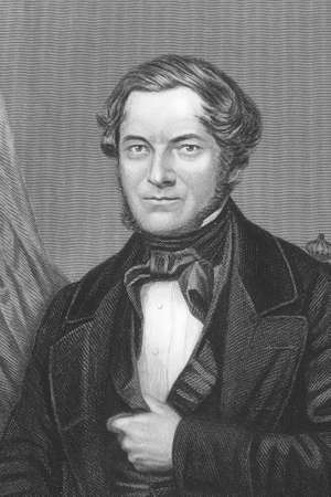 Robert Bunsen (1811-1899) on engraving from the 1800s. German chemist. Engraved by C.Cook and published by William Mackenzie.のeditorial素材