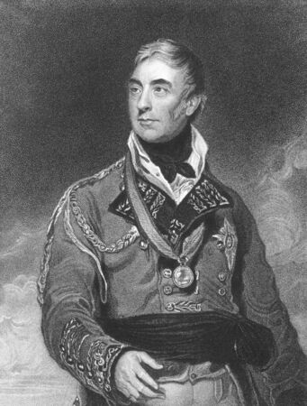 Thomas Graham, 1st Baron Lynedoch (1748-1843) on engraving from the 1800s. Scottish aristocrat, politician and British Army officer. Engraved by H.Meyer after a painting by T.Lawrence and published in London by Fisher, Son & Co.のeditorial素材