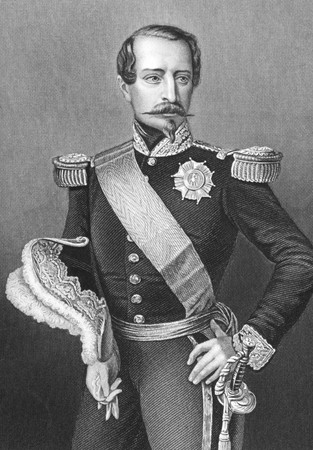 Napoleon III aka Louis Napoleon Bonaparte (1808-1873) on engraving from the 1800s. President of the French Second Republic and ruler of the Second French Empire. Nephew of Napoleon I. Drawn and engraved by D.J.Pound.のeditorial素材