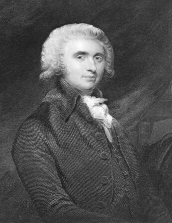 Thomas Erskine, 1st Baron Erskine (1750-1823), Lord Chancellor of England, on engraving from the 1800s. British lawyer and politician. Engraved by R.Woodman after a picture by Hoppner and published in London by Charles Knight, Ludgate Street & Pall Mall のeditorial素材