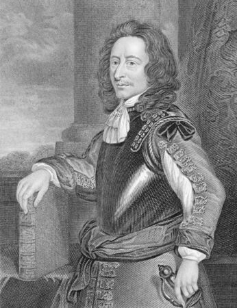 Algernon Sidney (1623-1683) on engraving from the 1800s. English politician, republican political theorist, colonel and opponent of King Charles II of England, who became involved in a plot against him and was executed for treason. Engraved by J.Cochran aのeditorial素材