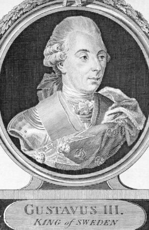 Gustav III (1746-1792) on engraving from 1773. King of Sweden during 1771-1792.のeditorial素材
