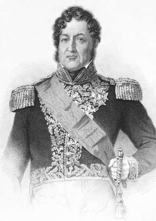 Louis Philippe (1773-1850) on engraving from the 1800s.King of the French during 1830-1848. Engraved by J.Cook and published in London by Fisher, Son & Co.のeditorial素材