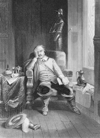 Thomas Fairfax, 3rd Lord Fairfax of Cameron (1612-1671) on engraving from the 1800s. General and parliamentary commander-in-chief during the English Civil War. His dark hair and eyes and a swarthy complexion earned him the nickname Black Tom. Engraved by のeditorial素材