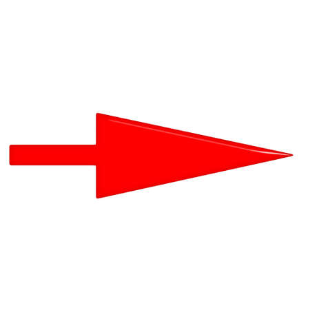 3d glossy red arrow 