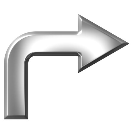 3d silver arrow の写真素材