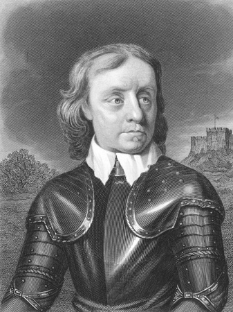 Oliver Cromwell (1599-1658) on engraving from the 1800s. English military and political leader best known for his involvement in making England into a republican Commonwealth. Published by W.Mackenzie.のeditorial素材