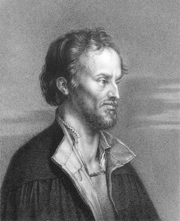 Philipp Melanchthon (1497-1560) on engraving from the 1800s. German reformer, collaborator with Martin Luther, the first systematic theologian of the Protestant Reformation, intellectual leader of the Lutheran Reformation, and an influential designer of eのeditorial素材