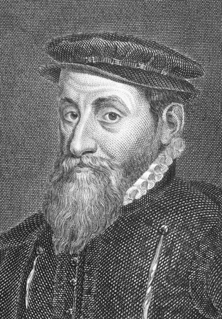 Thomas Gresham (1519-1579) on engraving from the 1800s. English merchant and financier who worked for King Edward VI and his half-sisters, Queens Mary I and Elizabeth I. Engraved by A.W.Warren and published in 1808 by Stratford.のeditorial素材