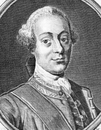 John Campbell, 4th Earl of Loudoun (1705-1782) on engraving from the 1800s. British nobleman and army officer.のeditorial素材