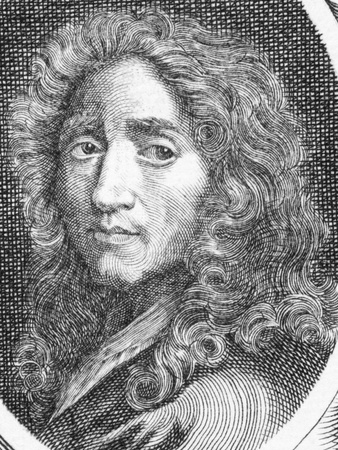 Pierre Mignard (1612-1695) on engraving from the 1800s. French painter.  のeditorial素材