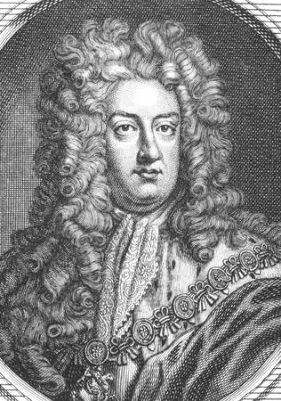 Prince George of Denmark and Norway, Duke of Cumberland (1653-1708) on engraving from the 1700s. Husband of Queen Anne of Great Britain.のeditorial素材