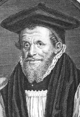 Richard Bancroft (1544-1610) on engraving from the 1700s. Archbishop of Canterbury and chief overseer of production of the authorized version of the Bible. Engraved by G.Vertue.のeditorial素材