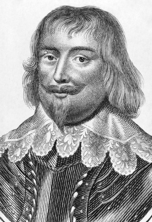 Robert Devereux, 3rd Earl of Essex (1591-1646) on engraving from the 1800s. English Parliamentarian and soldier. Engraved after a painting by Van Dyck.のeditorial素材