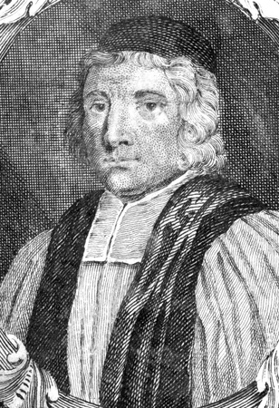 William Beveridge (1637-1708) on engraving from the 1700s. English Bishop of St Asaph. Engraved by B.Ferrers.のeditorial素材