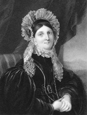 Anne Denman on engraving from 1844. John Flaxman's wife. Engraved by J.Cochran after a picture by Gent and published by P.Jackson, London & Paris.のeditorial素材