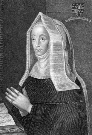 Lady Margaret Beaufort (1441/1443-1509) on engraving from 1838. Mother of King Henry VII and grandmother of King Henry VIII. Engraved by W.H.Mote and published by J.Tallis & Co.のeditorial素材