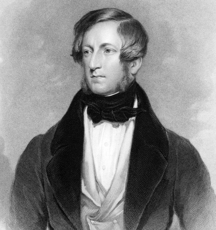 Robert Stewart, 2nd Marquess of Londonderry (1769-1822) on engraving from 1838. Irish and British statesman. Engraved by Jenkinson after a painting by Robinson and published by G.Virtue.のeditorial素材