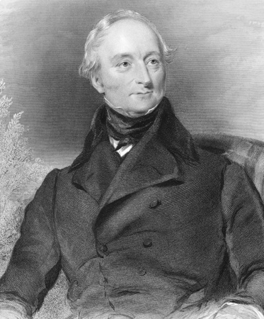 Joseph Devonsher Jackson (1783-1857) on engraving from 1800s. Irish Conservative MP in the United Kingdom Parliament and later a Judge. Engraved by J.Brown after a painting by G.Richmond and published by G.Virtue.のeditorial素材