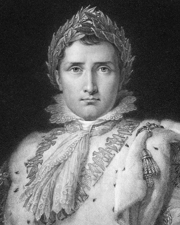 Napoleon Bonaparte (1769-1821) on engraving from 1800s. Emperor of France. One of the most brilliant individuals in history, a masterful soldier, an unequalled grand tactician and a superb administrator. Engraved by W.Holl after a picture by F.Gerard and のeditorial素材