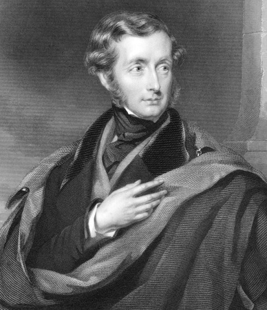 Philip Henry Stanhope, 5th Earl Stanhope (1805-1875) on engraving from 1800s. British politician and historian. Engraved by W. F. Holl after a painting by Lucas and published by G.Virtue.のeditorial素材