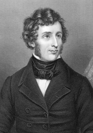 Friedrich Wohler (1800-1882) on engraving from 1800s. German chemist. Engraved by C.Cook after a picture by Allemand and published by W.Mackenzie.のeditorial素材