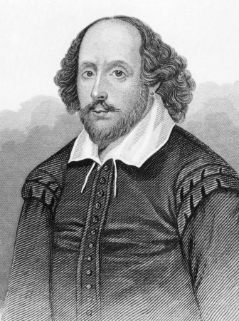 William Shakespeare (1564-1616) on engraving from the 1800s. English poet and playwright, widely regarded as the greatest writer in the English language. Published in London by L.Tallis.のeditorial素材