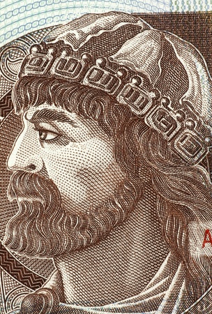 Mieszko I (930-992) on 10 Zlotych 1994 Banknote from Poland. Duke of the Polans during about...