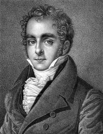Casimir Pierre Perier (1777-1832) on engraving from 1859. French statesman. Engraved by unknown artist and published in Meyers Konversations-Lexikon, Germany,1859.のeditorial素材