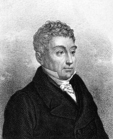 Gilbert du Motier marquis de Lafayette (1757-1834) on engraving from 1859. French aristocrat and military officer. Engraved by unknown artist and published in Meyers Konversations-Lexikon, Germany,1859.のeditorial素材
