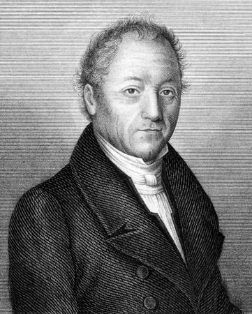 Johann Adam von Itzstein (1775-1855) on engraving from 1859. German politician. Engraved by unknown artist and published in Meyers Konversations-Lexikon, Germany,1859.のeditorial素材