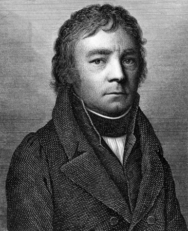 Johann Heinrich van Ess (1772-1847) on engraving from 1859. German Catholic theologian. Engraved by Nordheim and published in Meyers Konversations-Lexikon, Germany,1859.のeditorial素材