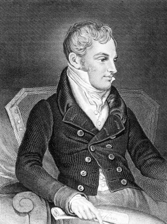 John Russell, 1st Earl Russell (1792-1878) on engraving from 1859. English Whig and Liberal politician. Engraved by unknown artist and published in Meyers Konversations-Lexikon, Germany,1859.のeditorial素材