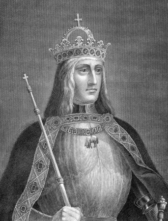 Maximilian I, Holy Roman Emperor (1459-1519) on engraving from 1859. Holy Roman Emperor during 1493-1519. Engraved by C.Deucker and published in Meyers Konversations-Lexikon, Germany,1859.のeditorial素材