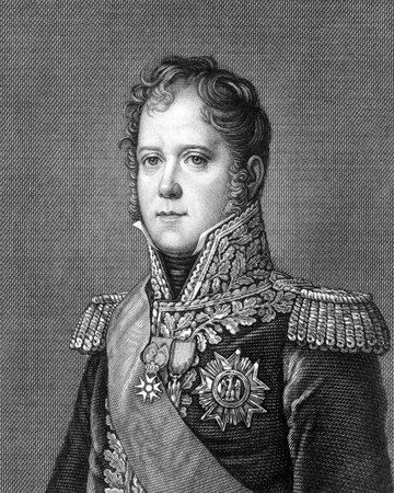 Michel Ney (1769-1815) on engraving from 1859. French soldier and military commander during the...