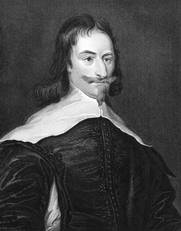 Archibald Campbell, 1st Marquess of Argyll (1607-1661) on engraving from 1827.  Head of government in Scotland during most of the British Civil War. Engraved by H.Robinson and published in ''Portraits of Illustrious Personages of Great Britain'',UK,1827.のeditorial素材