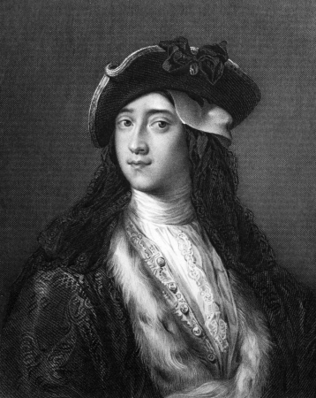 Horace Walpole (1717-1797) on engraving from 1834. Irish novelist. English art historian, man of letters, antiquarian and Whig politician. Engraved by J.Cochrann and published in ''Portraits of Illustrious Personages of Great Britain'',UK,1834.のeditorial素材