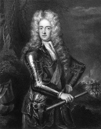 James Butler, 2nd Duke of Ormonde (1665-1745) on engraving from 1830. Irish statesman and soldier. Engraved by H.Robinson and published in ''Portraits of Illustrious Personages of Great Britain'',UK,1830.のeditorial素材