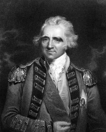 Ralph Abercromby (1734-1801) on engraving from 1834.  Scottish soldier and politician. Engraved by W.Finden and published in ''Portraits of Illustrious Personages of Great Britain'',UK,1834.のeditorial素材