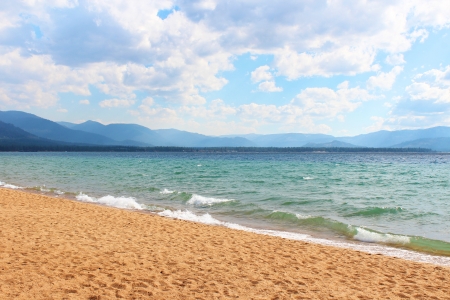 Lake Tahoe beachの写真素材